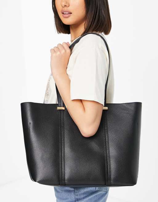 Accessorize Ali structured tote bag in black