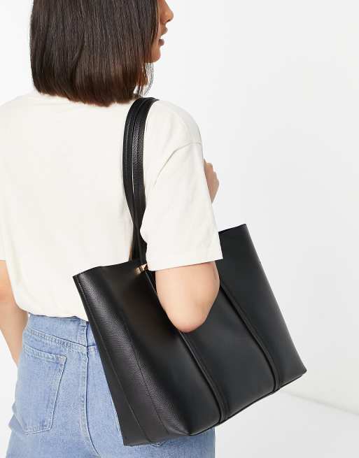 Accessorize structured tote bag in black new arrivals