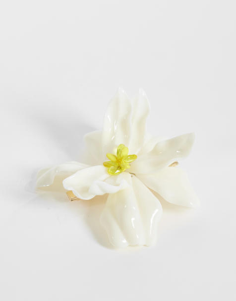 Accessorize - Aloha - Fermaglio per capelli color crema con fiore - view 1