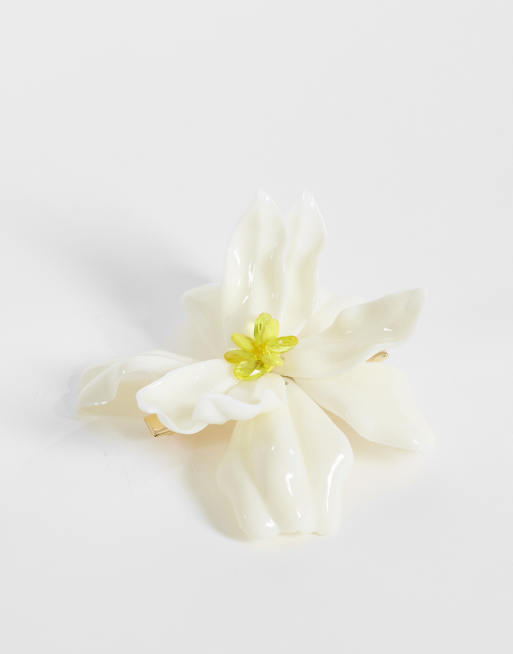 Accessorize - Aloha - Fermaglio per capelli color crema con fiore