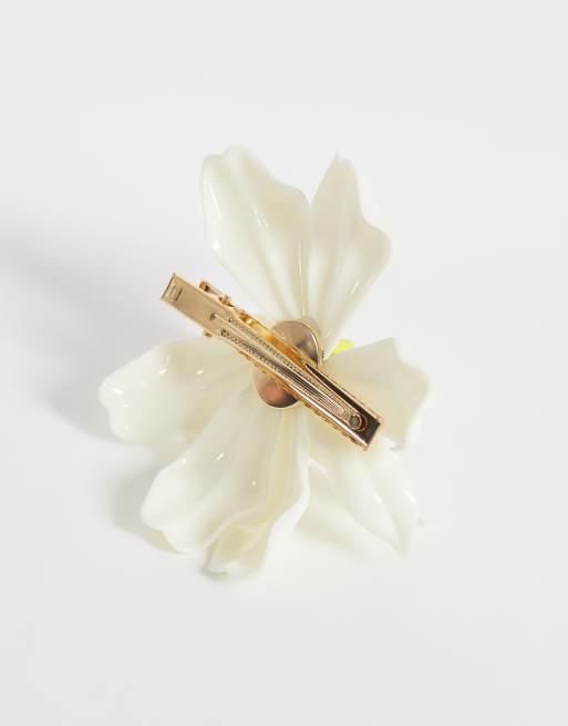 Accessorize – Aloha – Kremowa spinka do włosów w kształcie kwiatka, 2 z 3