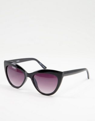 Accessorize Ava cateye sunglasses in black