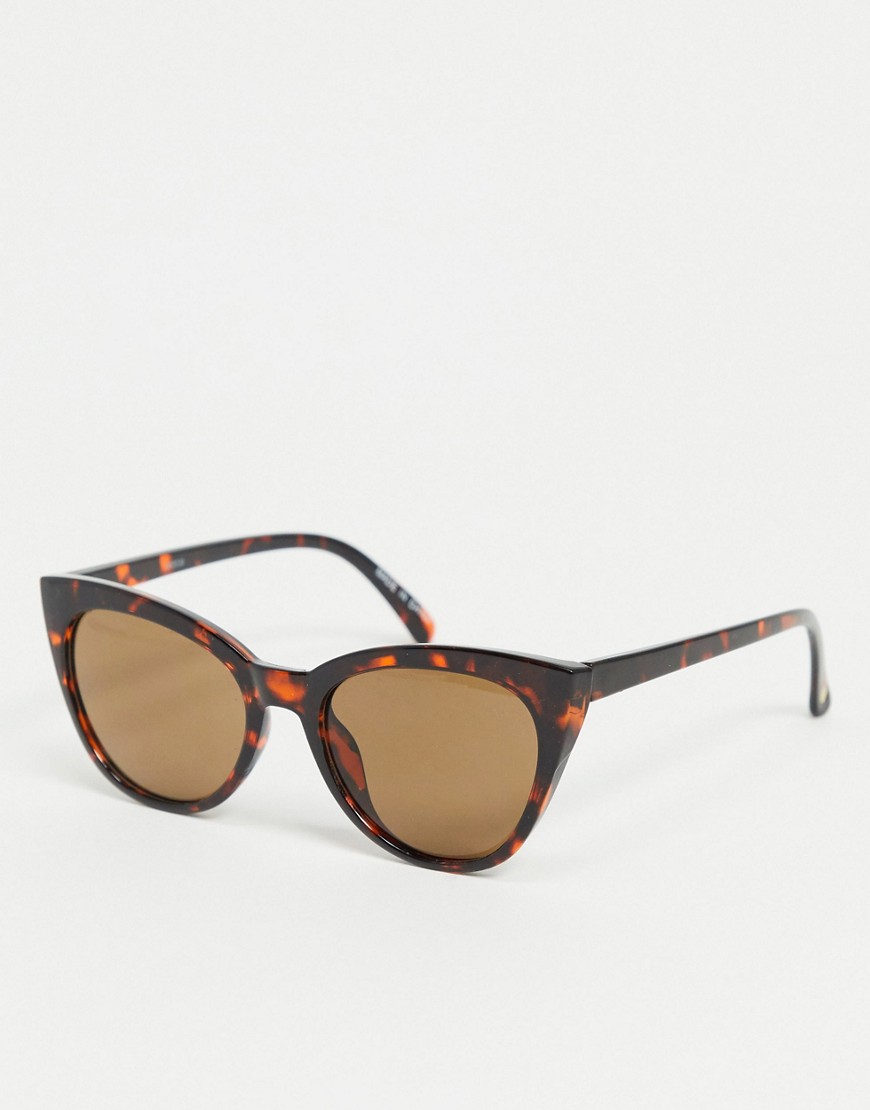 Accessorize Ava classic cateye sunglasses in tortoise shell-Brown
