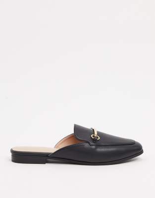 black mules flat