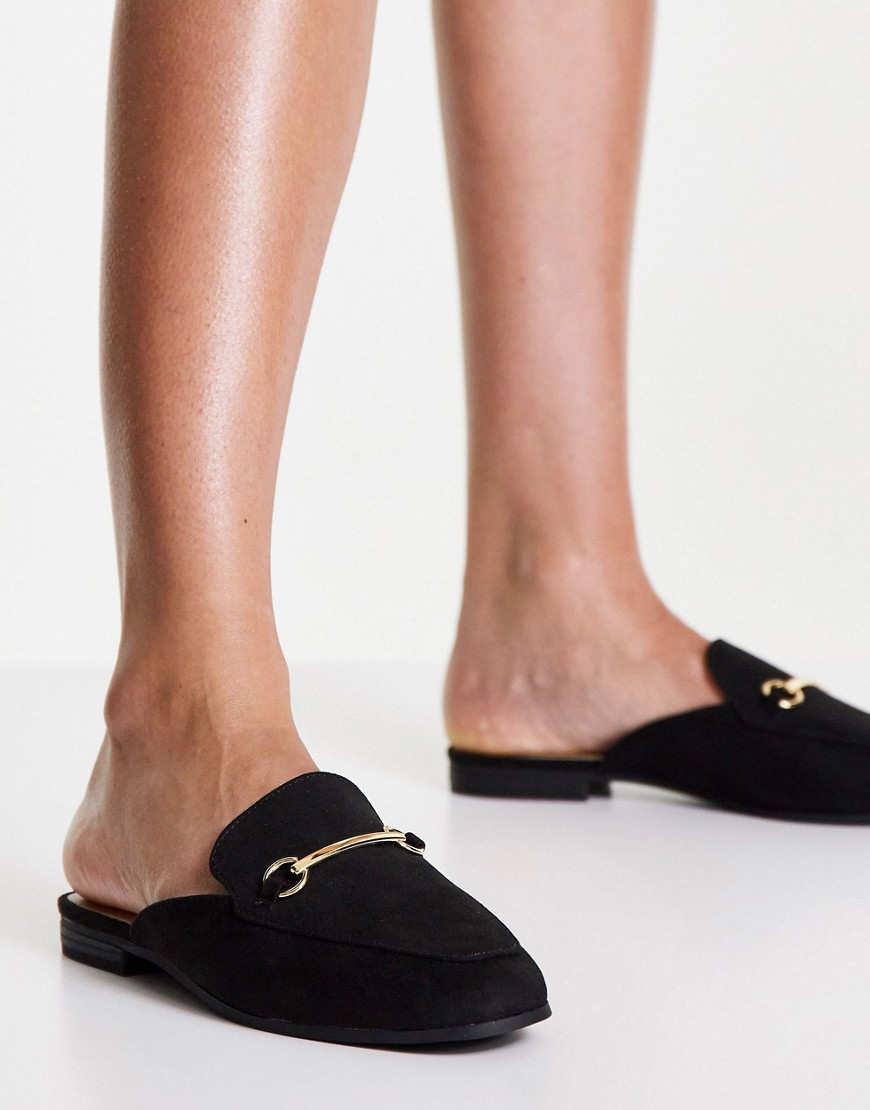 Accessorize backless loafer in black