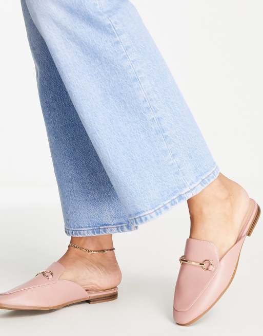 Pink store backless loafers