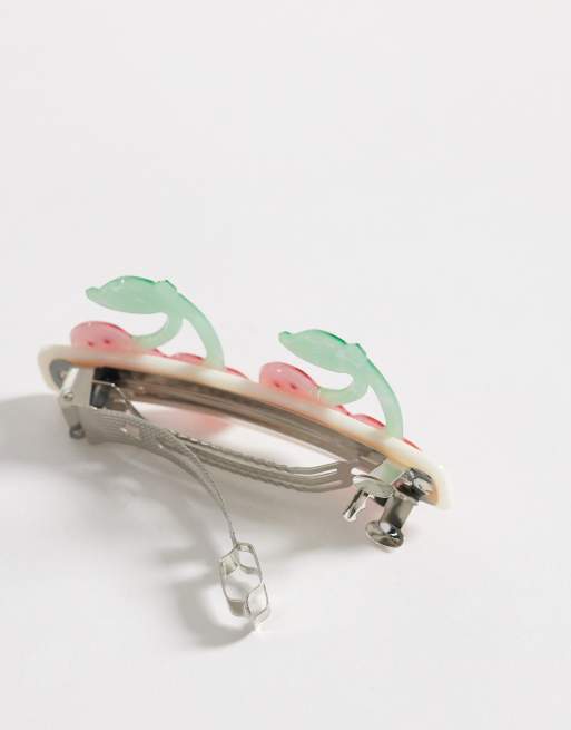 Accessorize - Barrette à cheveux avec cerises en relief - Crème, 2 de 3