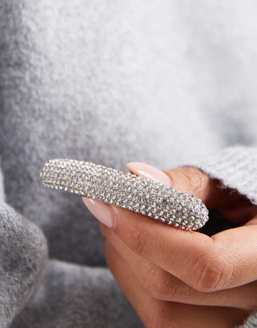 Accessorize - Barrette haarspeld met superglans in zilver, 2 van 3