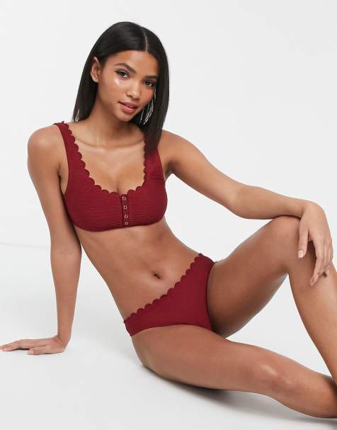 Accessorize - Bas de bikini festonné - Baie