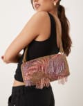 [Accessorize] Accessorize beaded palm bag in gold No Size GOLD