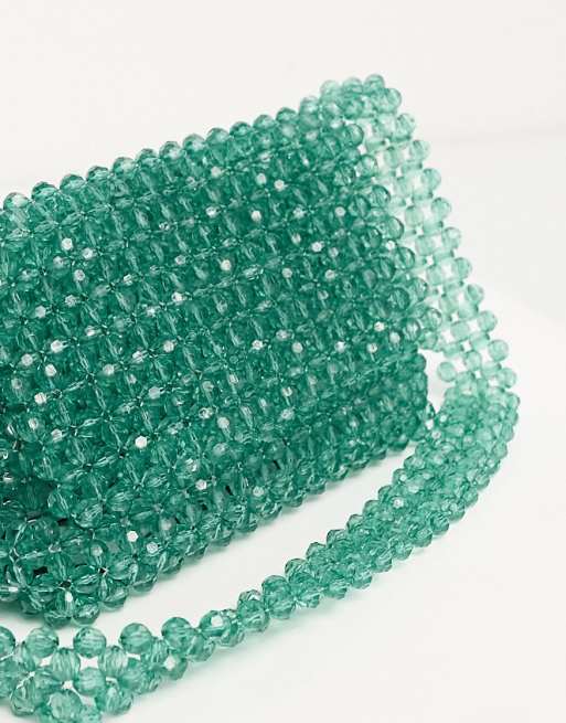 Green on sale beaded bag