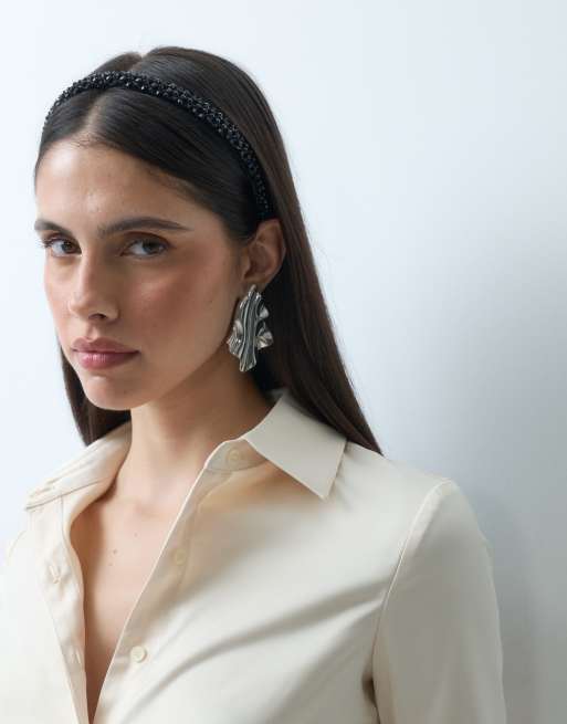 Accessorize beaded sparkle headband in black, 3 of 3