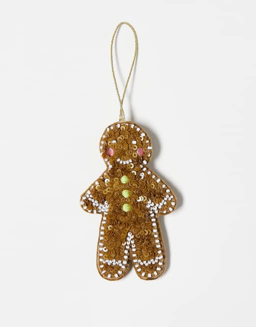 Accessorize – Bestickter Weihnachtsbaumschmuck im Lebkuchenmann-Design
