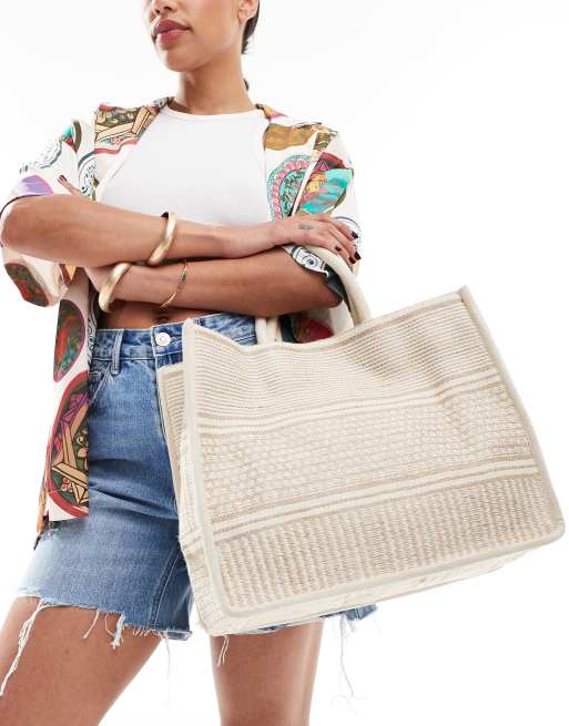 Accessorize – Beżowa torba typu tote oversize