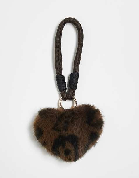 Accessorize - Bijou de sac cœur duveteux - Imprimé léopard - view 1
