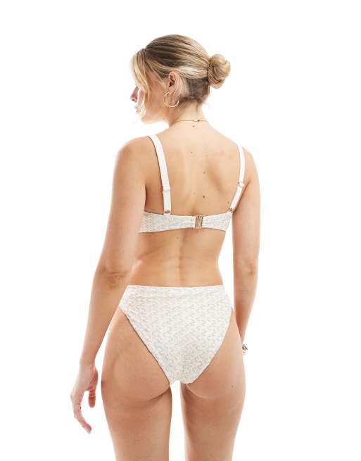 Accessorize bikini bottoms in cream , 4 of 4