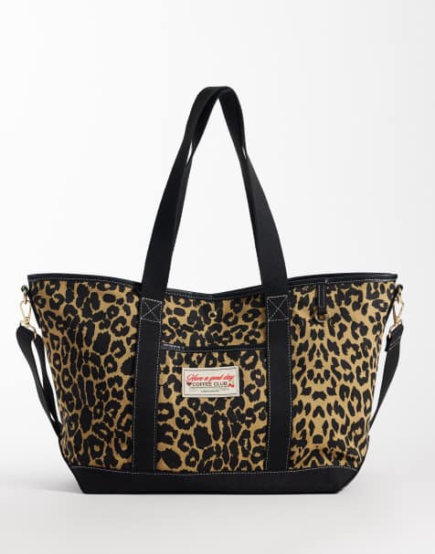 Accessorize - Bolso tote estilo shopper con estampado de leopardo de lona - view 1