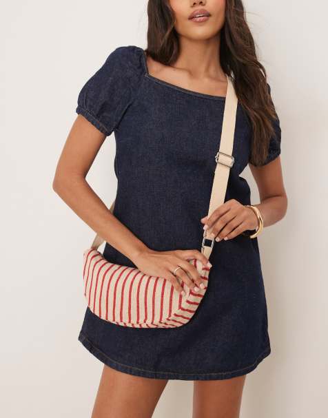 Accessorize - Borsa a tracolla rossa a righe - view 1