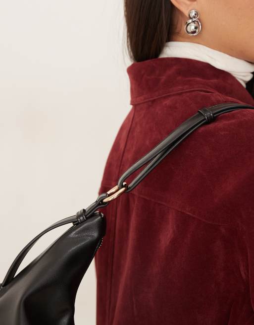 Accessorize - Borsa da spalla extra larga nera, 3 di 4