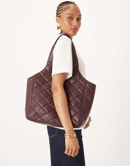 Accessorize - Borsa da spalla trapuntata color bordeaux