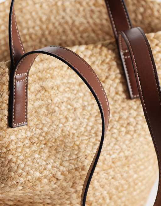 Accessorize - Borsa da spiaggia beige con manici doppi, 3 di 4