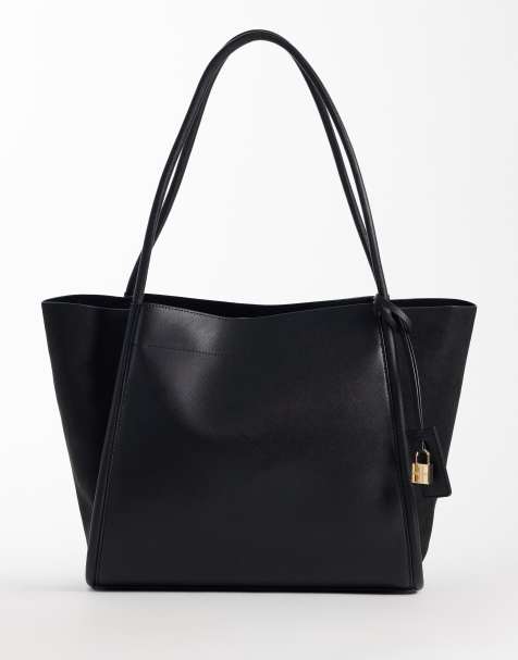 Accessorize - Borsa shopping in camoscio sintetico nera - view 1