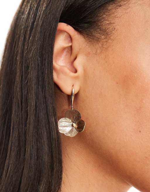 Accessorize - Boucles d'oreilles avec fleurs en filigrane - Doré