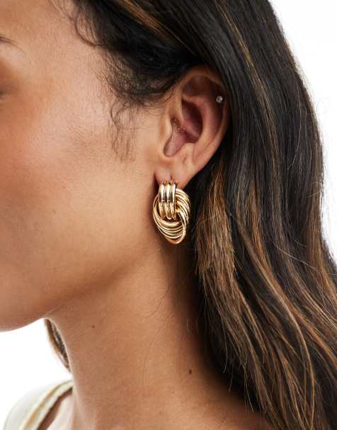 Accessorize - Boucles d'oreilles nœuds vintage - Doré - view 1