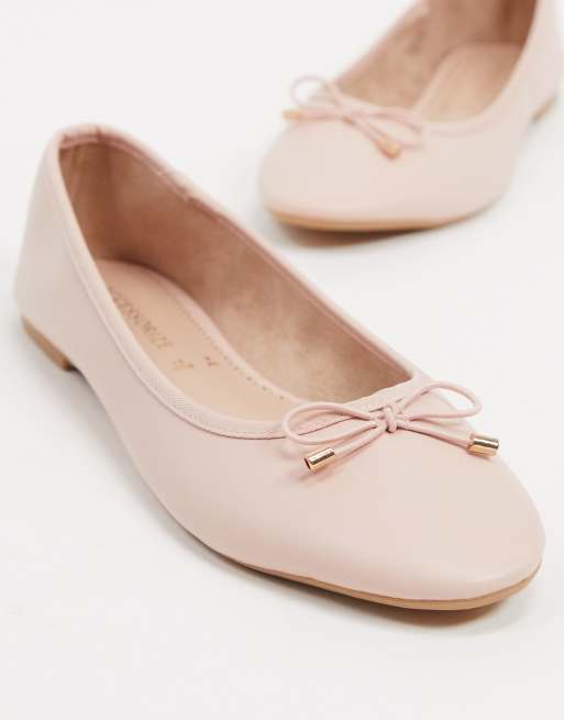 Accessorize bow ballet flats in pink