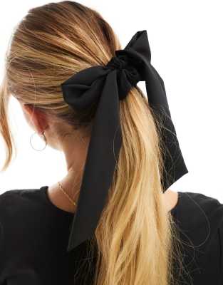 Accessorize Accessorize bow scrunchie in black