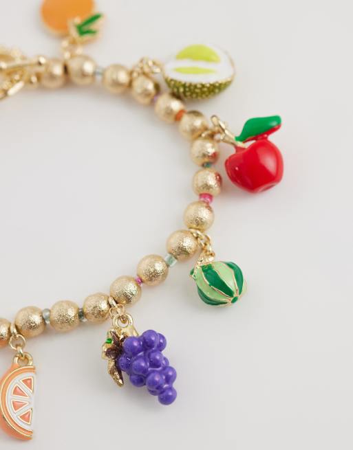 Accessorize – Bransoletka z zawieszkami w kształcie owoców, 2 z 3