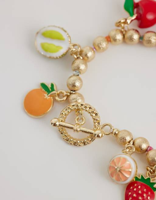 Accessorize – Bransoletka z zawieszkami w kształcie owoców, 3 z 3