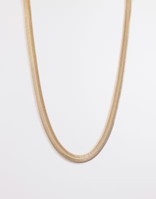 Accessorize - Breite Schlangenhalskette in Goldoptik-Goldfarben