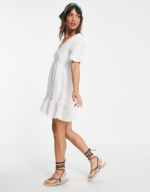 Accessorize broderie summer dress in white | ASOS