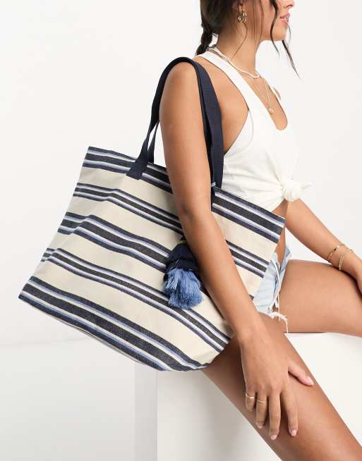 ASOS - Sac cabas en tissu souple à rayures