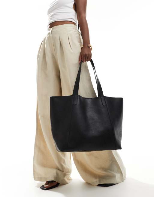 Accessorize - Cabas en cuir - Noir, 2 de 4