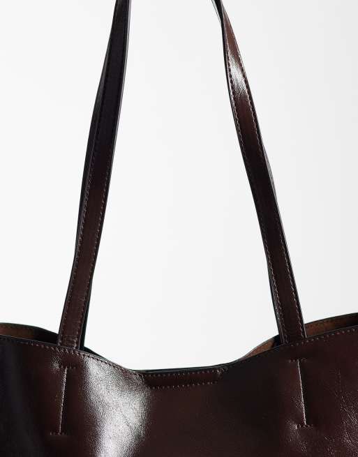 Accessorize cabas nord-sud imprimé léopard en chocolat, 3 de 4