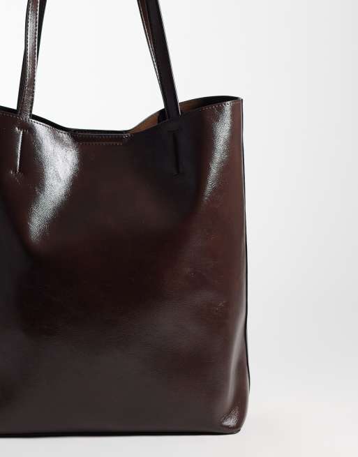Accessorize cabas nord-sud imprimé léopard en chocolat, 4 de 4
