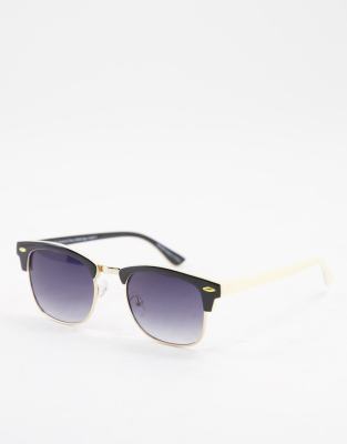 Accessorize Accessorize Cally retro sunglasses in black with smoke lens