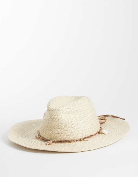 Accessorize - Cappello da cowboy bianco con ciondolo a conchiglia - view 1