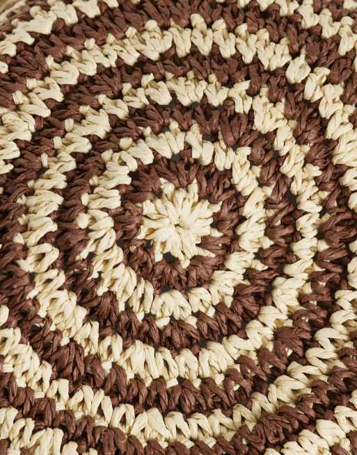 Accessorize - Cappello da pescatore marrone a righe color cioccolato, 3 di 3