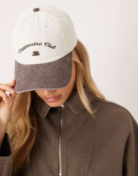 Accessorize cappuccino club baseball cap in cream and brown - view 1