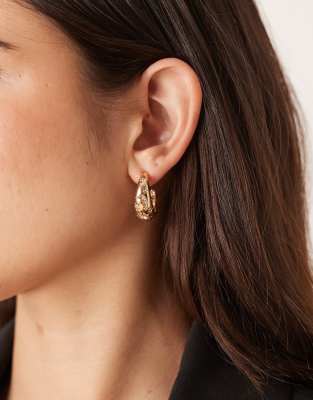 Accessorize celestial gem hoop earrings in gold