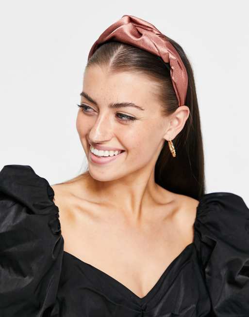 Accessorize - Cerchietto in raso color ruggine