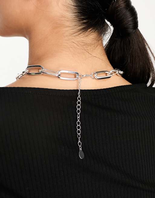 Mens silver chain on sale choker