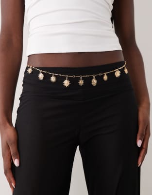 Accessorize - Chaîne de ventre à breloque soleil - Doré