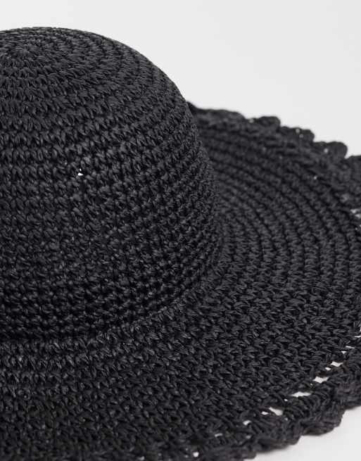 Accessorize - Chapeau de paille à bords flottants - Noir, 2 de 3