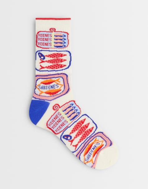 Accessorize - Chaussettes à motif sardines - Multicolore - view 1