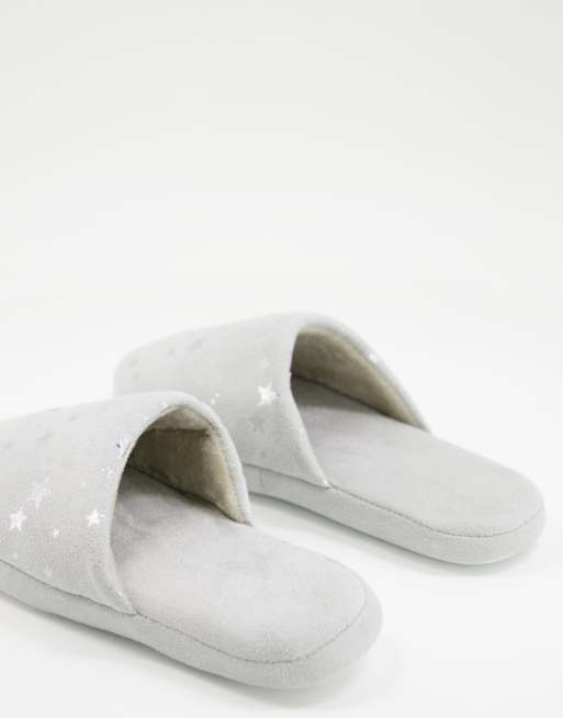 Accessorize - Chaussons duveteux à motif étoiles - Gris, 2 de 4