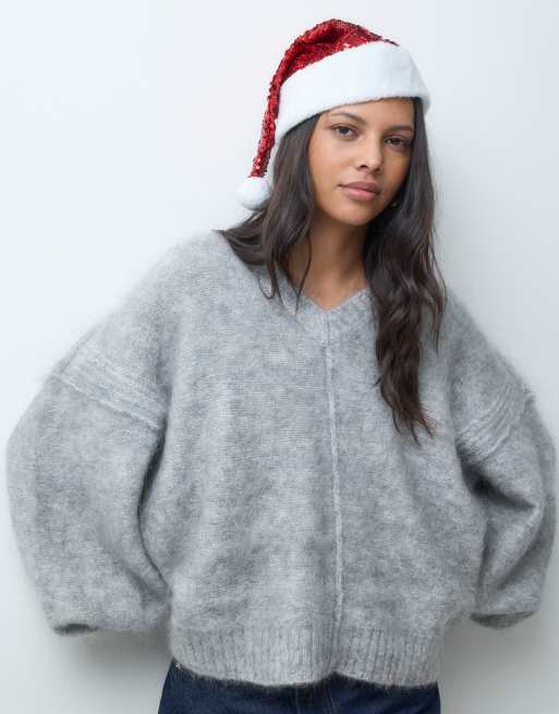 Accessorize Christmas sequin santa hat in red, 4 of 4